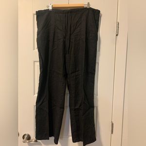 100% Linen black pants